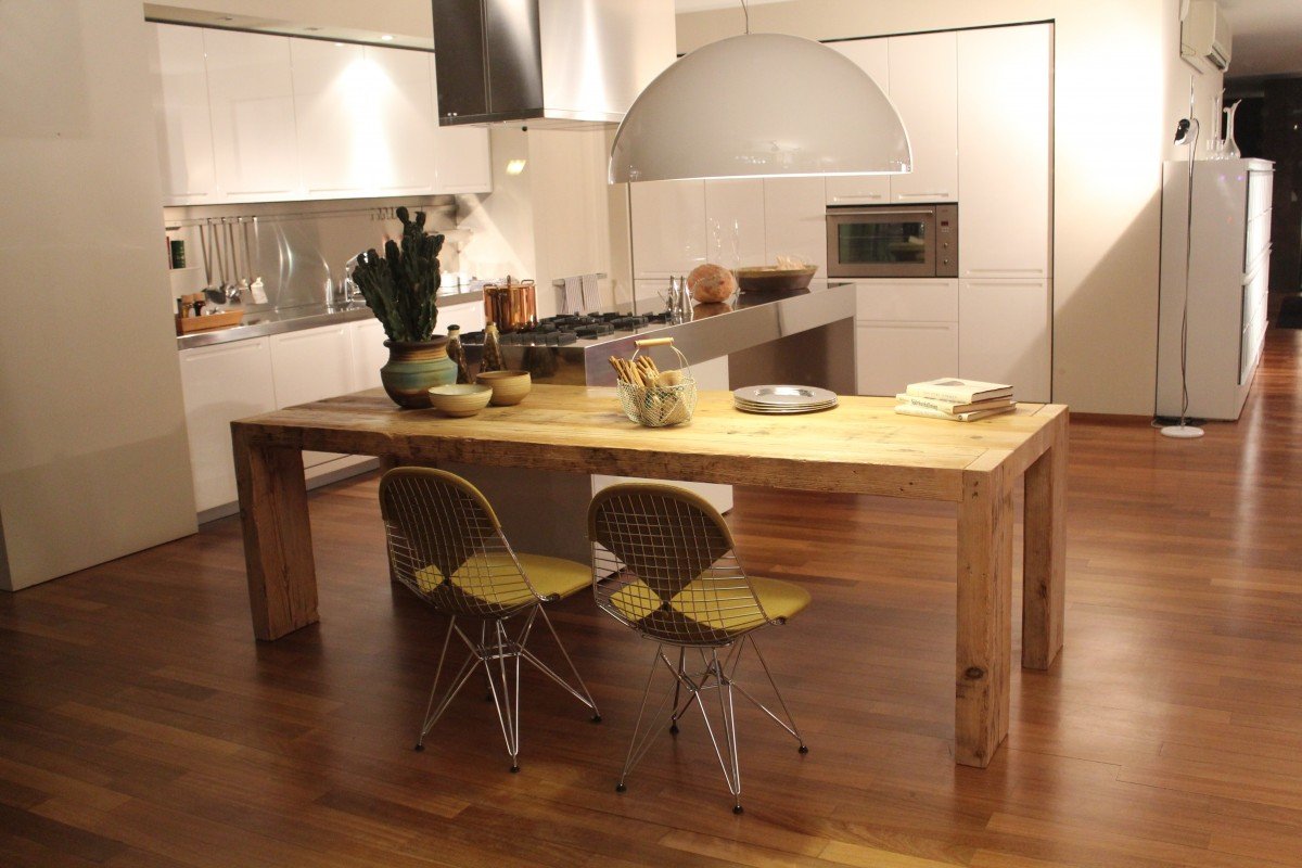 Open concept living and kitchen area after whole home remodeling in Dallas TX